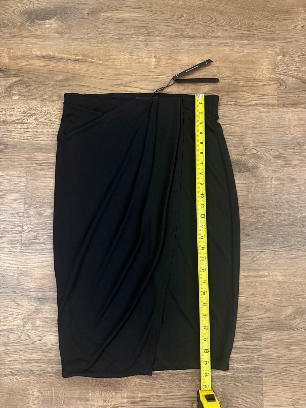 Robert Rodriguez Black Draped Pencil Skirt Size Small